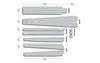 Kit de protection de cadre Gravel Clear - White Matte