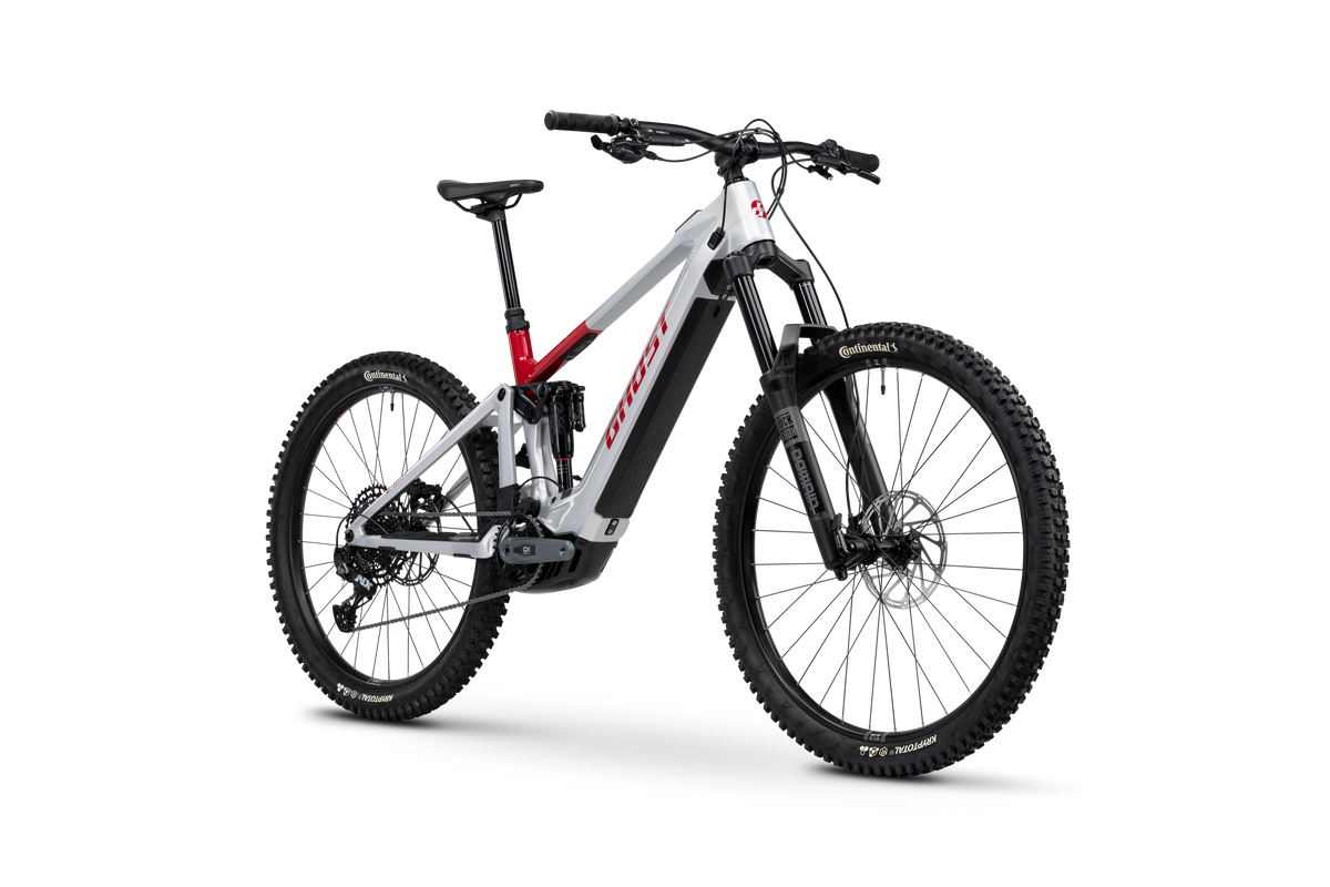 E-RIOT CF Advanced Uni misty gray / rebel red - glossy