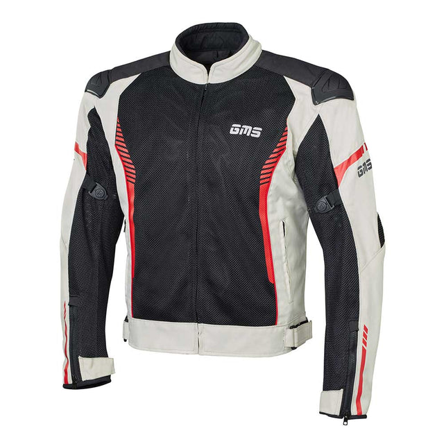 Jacke Samu Mesh - beige-schwarz-rot