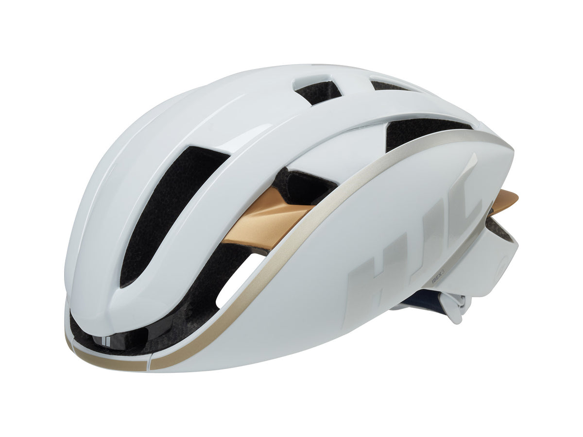 Casque IBEX 3 Route - Matt Gloss Blanc Or