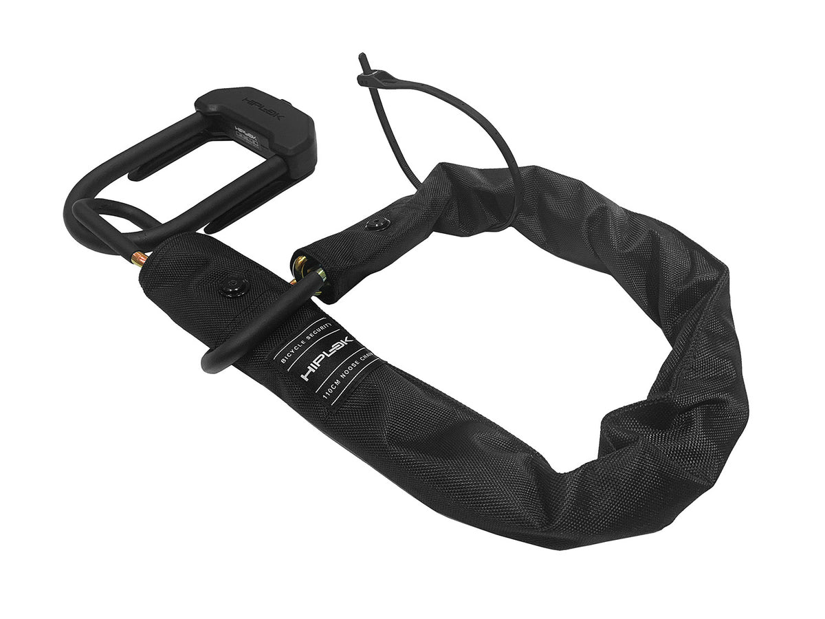 E-DX, catena noose da 10mm/110cm, incl 1x D-Lock/1x Z-Lok - all black