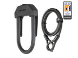 DX PLUS Wearable D Lock, clip, incl. 2m cable - all black