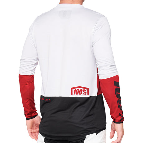 R-Core X Jersey - Long Sleeve Jersey - Cherry Black - White/Black/Red