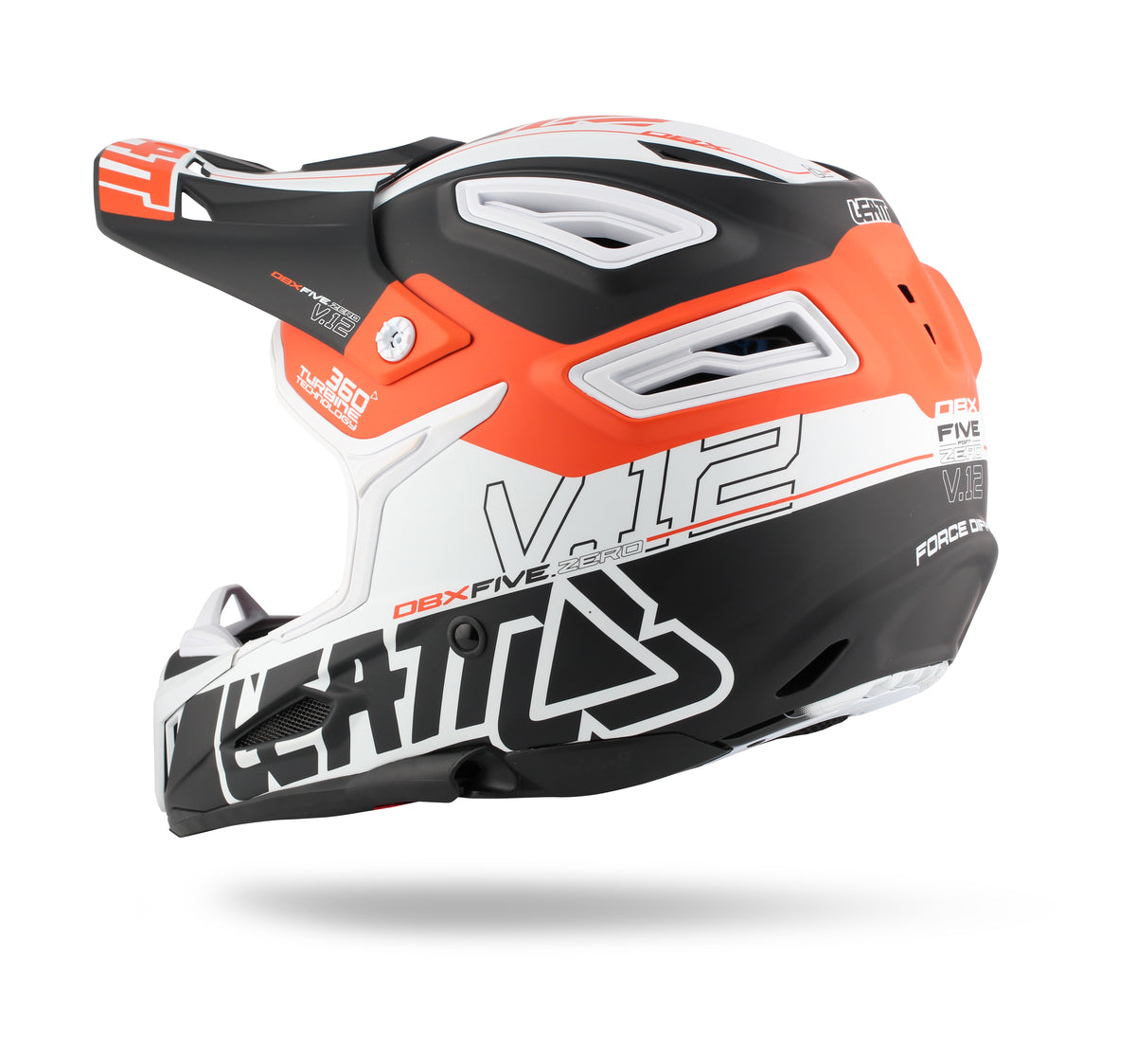 DBX 5.0 Composite Fullface Helmet - Black/White/Orange
