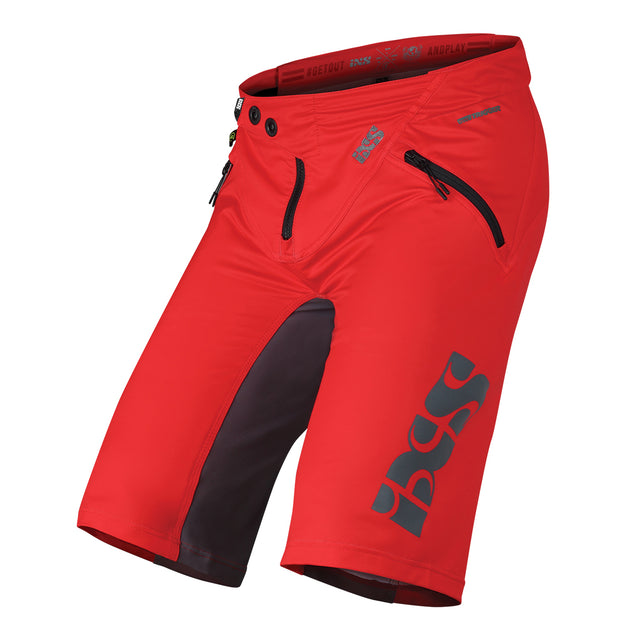 Trigger Korte fietsbroek - Rood/Grijs