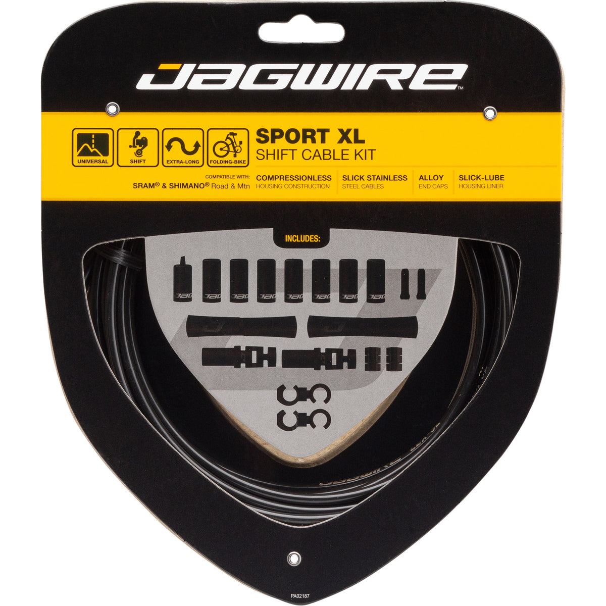 Schaltzugset Road & Mountain Sport XL - schwarz