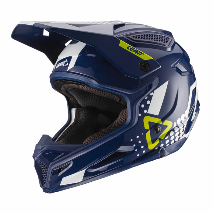 Motocrosshelm GPX 4.5 - blau-weiss-grün