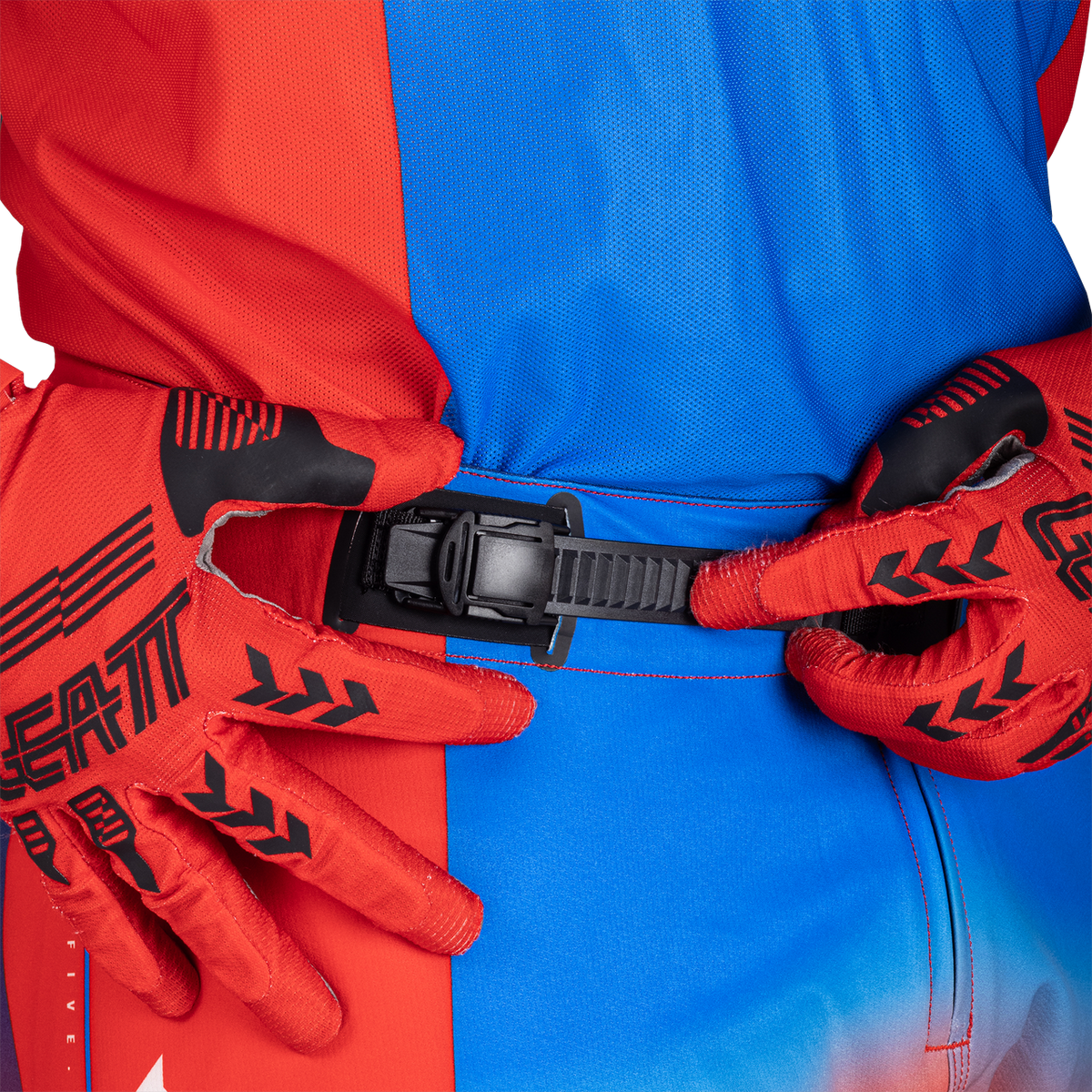 Pantalon Moto 5.5 I.K.S - Bleu Royal/Rouge