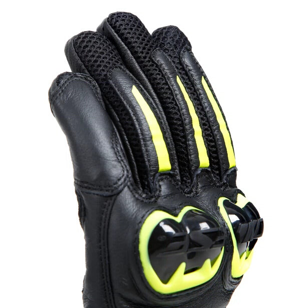 MIG 3 Unisex Lederhandschuhe - Black/Fluo-Yellow