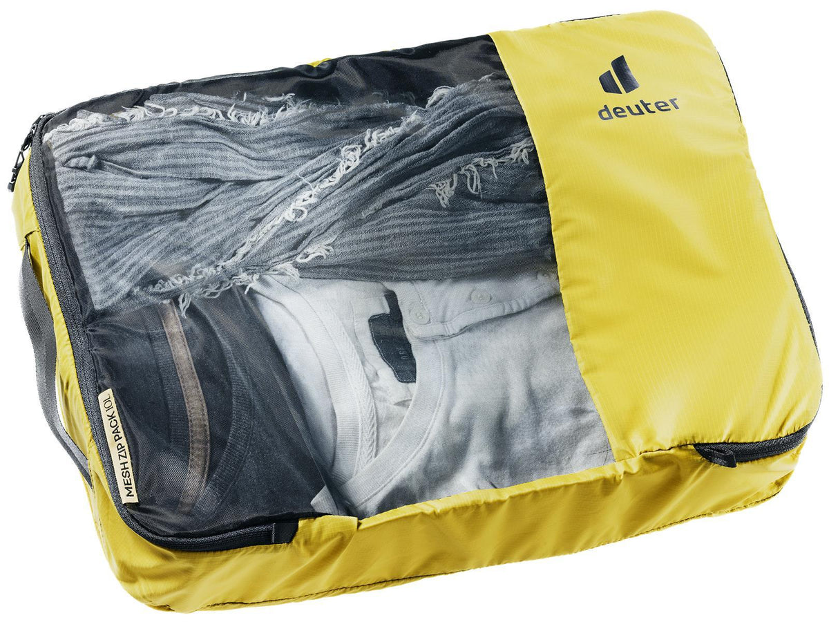 Mesh Zip Pack 10 Giallo (curcuma-nero)