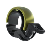 Oi Classic Sonnette de vélo - Noir/Olive - Petit, 22,2 mm