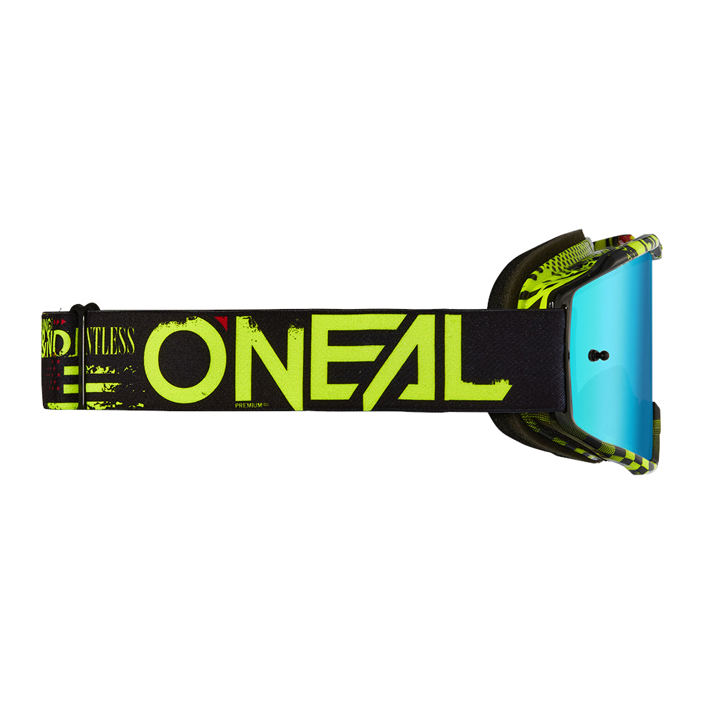 B-10 Goggle ATTACK black/neon yellow - radium blue