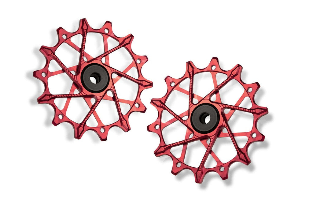 Shimano Derailleurrollen, 14T/14T, 12-speed - rood