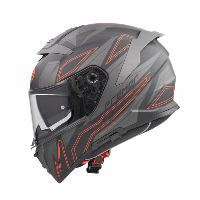 Integralhelm Devil EL 93 BM - grau-schwarz-rot