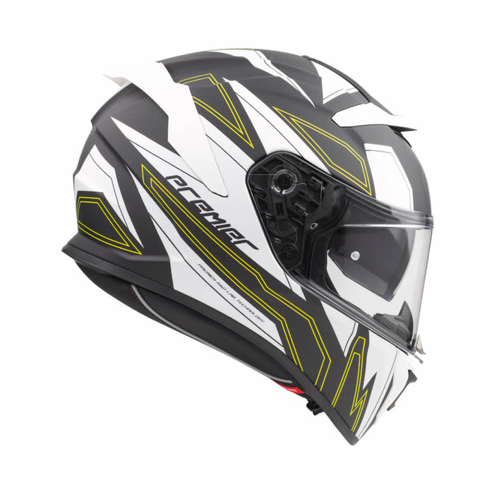 Integralhelm Devil EL Y BM - weiss-schwarz-gelb