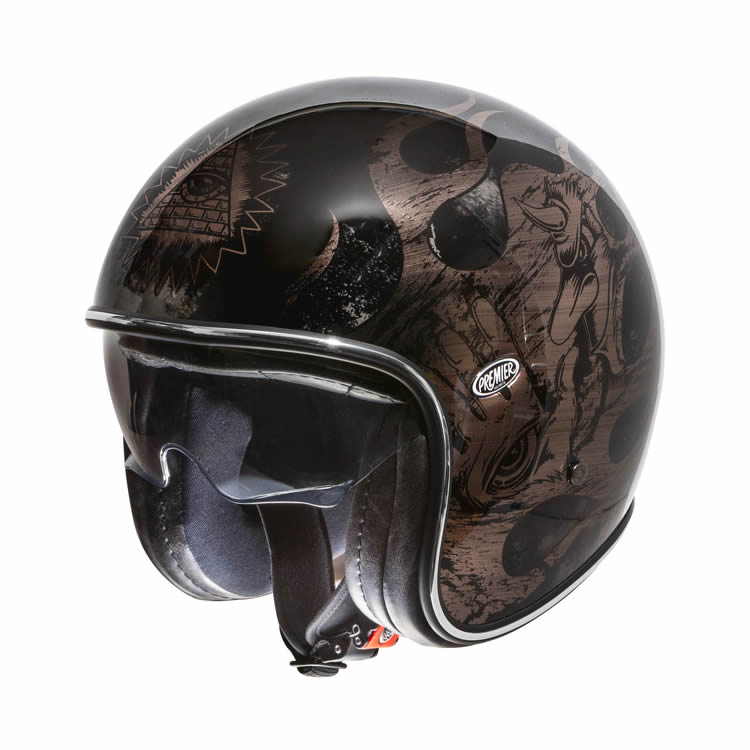 Jethelm Vintage BD - schwarz-chrom