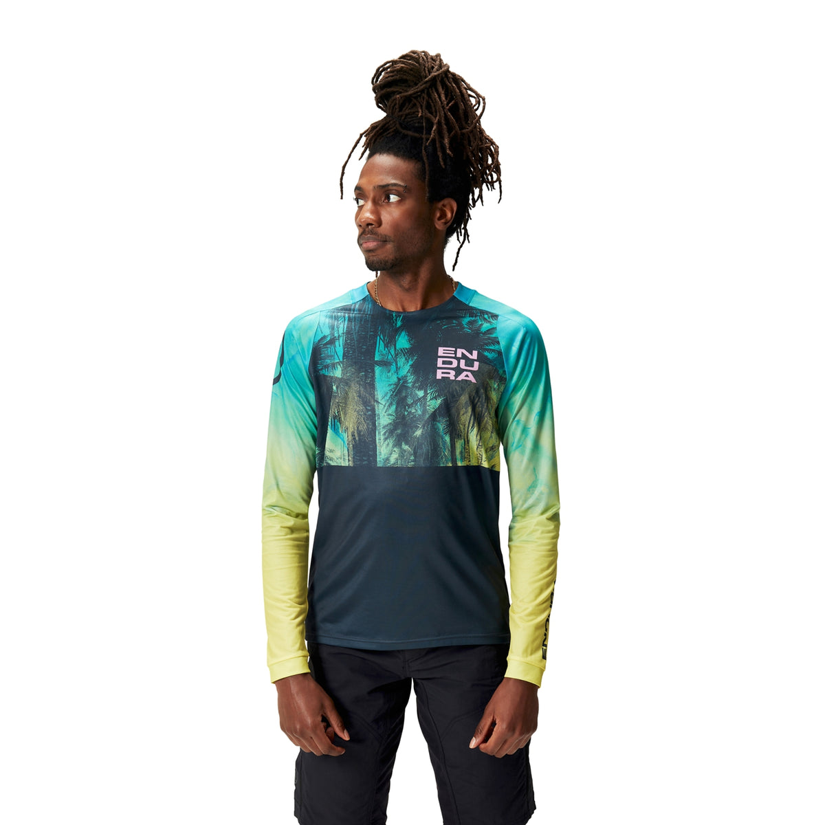 Tropical Print LTD (langarm) - Atlantikblau