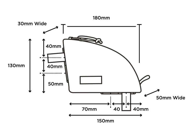 Rear Top Tube Bag Oberrohrtasche - schwarz
