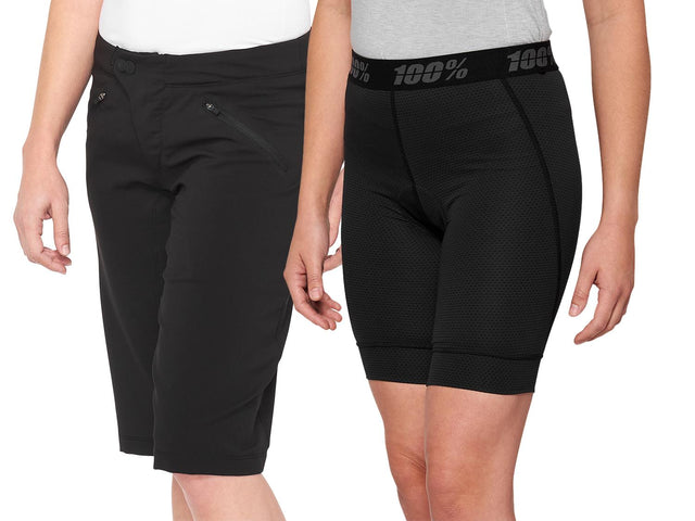 Ridecamp Women Shorts with Liner - black