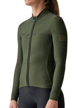Women's Evade Thermal LS Jersey 2.0 - bronze green