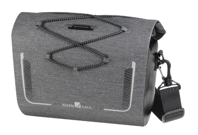 KLICKfix Lenkertasche Baggy Waterproof 4,5L - grau