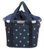 KLICKfix Handlebar Basket Reisenthel Bikebasket 15L - mixed dots blue 