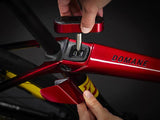 Domane SLR 9 eTap Gen 4 Team Replica:Metallic Red Smoke to Blue Smoke Fade