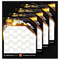 Pack of 4 Reflective Rim Checker - White 