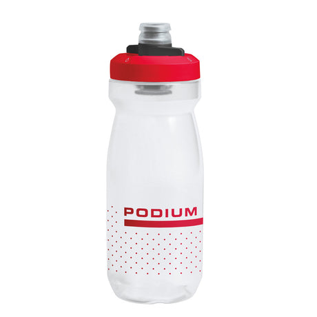 Podium Water Bottle 620 ml - Transparent / Red