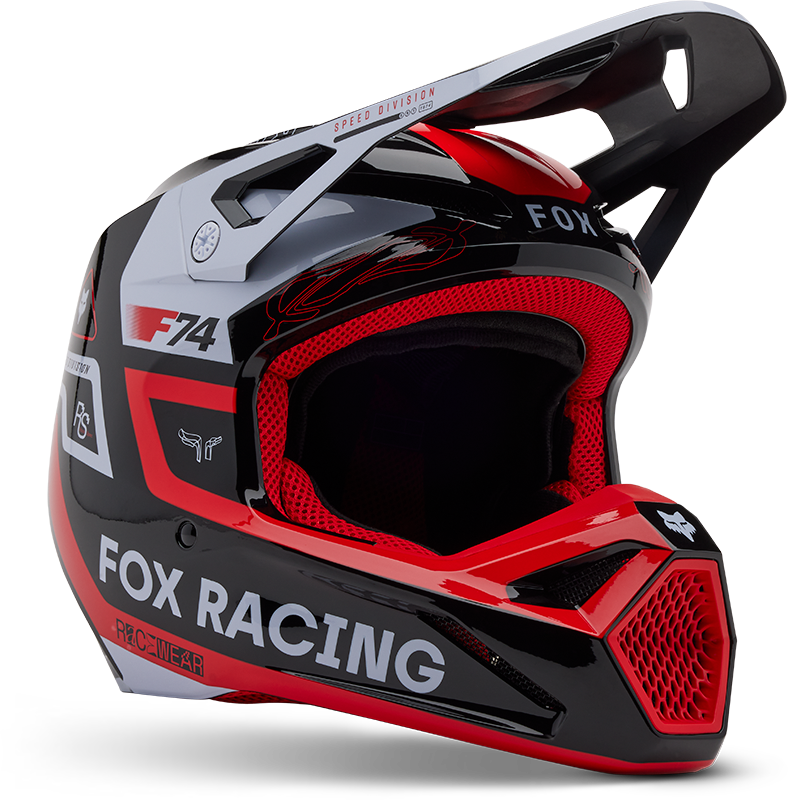 V1 Race Spec Helmet - Fluorescent Red