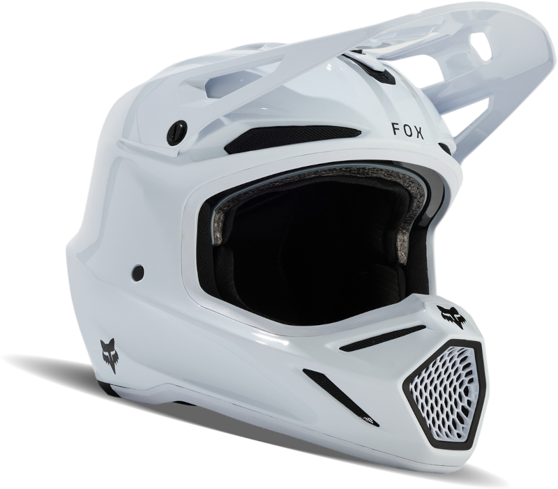 V3 RS Carbon Solid Helmet - White
