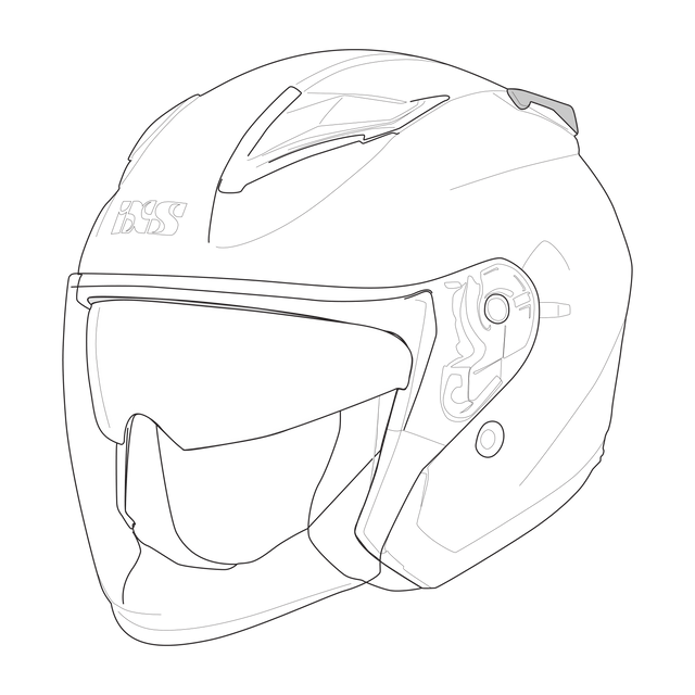 Hintere Belüftung iXS868 SV matt schwarz