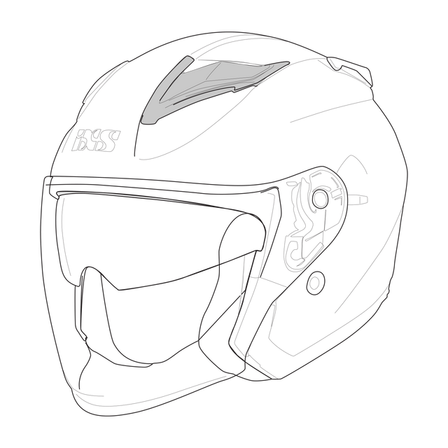 Stirnbelüftung iXS868 SV matt weiss