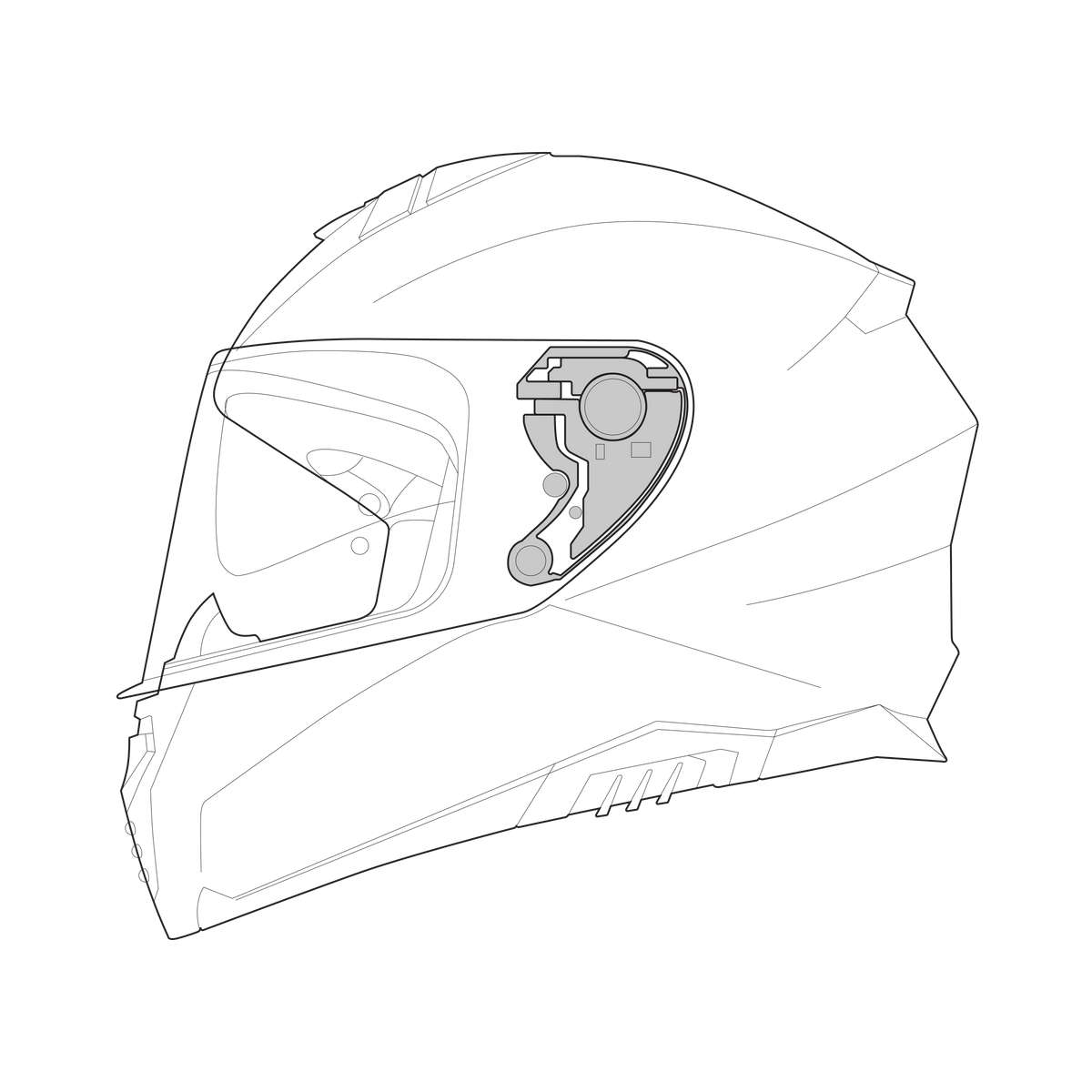 Visiermechanik iXS209