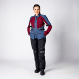 Damen Tourster-STX 1.0 Laminatjacke - weinrot-blau-cool grey iXS