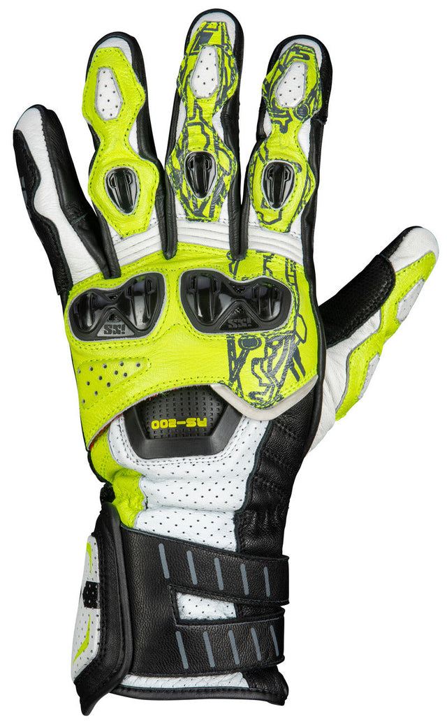 Sport Handschuh RS-200 3.0 weiss-neon gelb-schwarz
