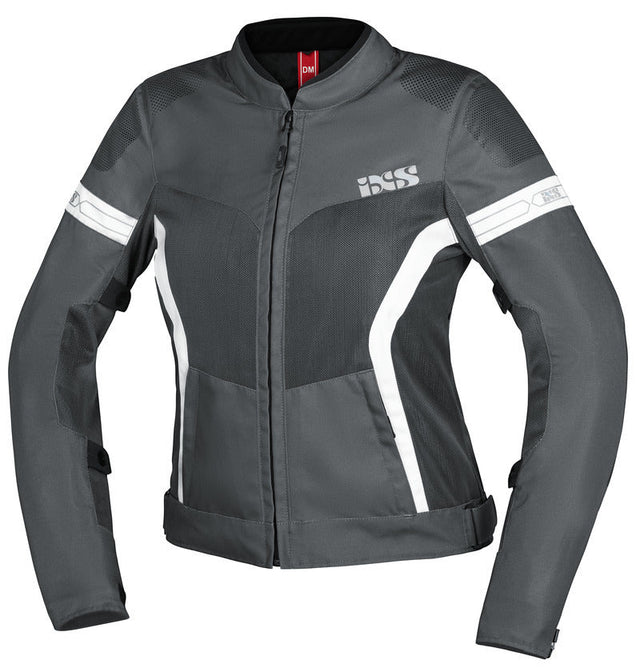 Sport Damen Jacke Trigonis-Air dunkelgrau-grau-weiss iXS