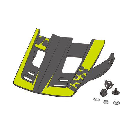 Visor + Pins Xact Evo SM-LXL - lime iXS