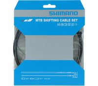 MTB gear cable set stainless steel, 2000 mm housing - black 