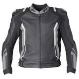 Lederkombi GR-1 2PC schwarz-grigio-weiss
