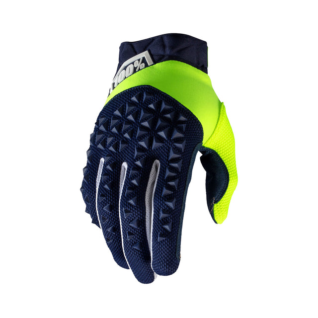 Airmatic Gloves - Navy Blue/Yellow