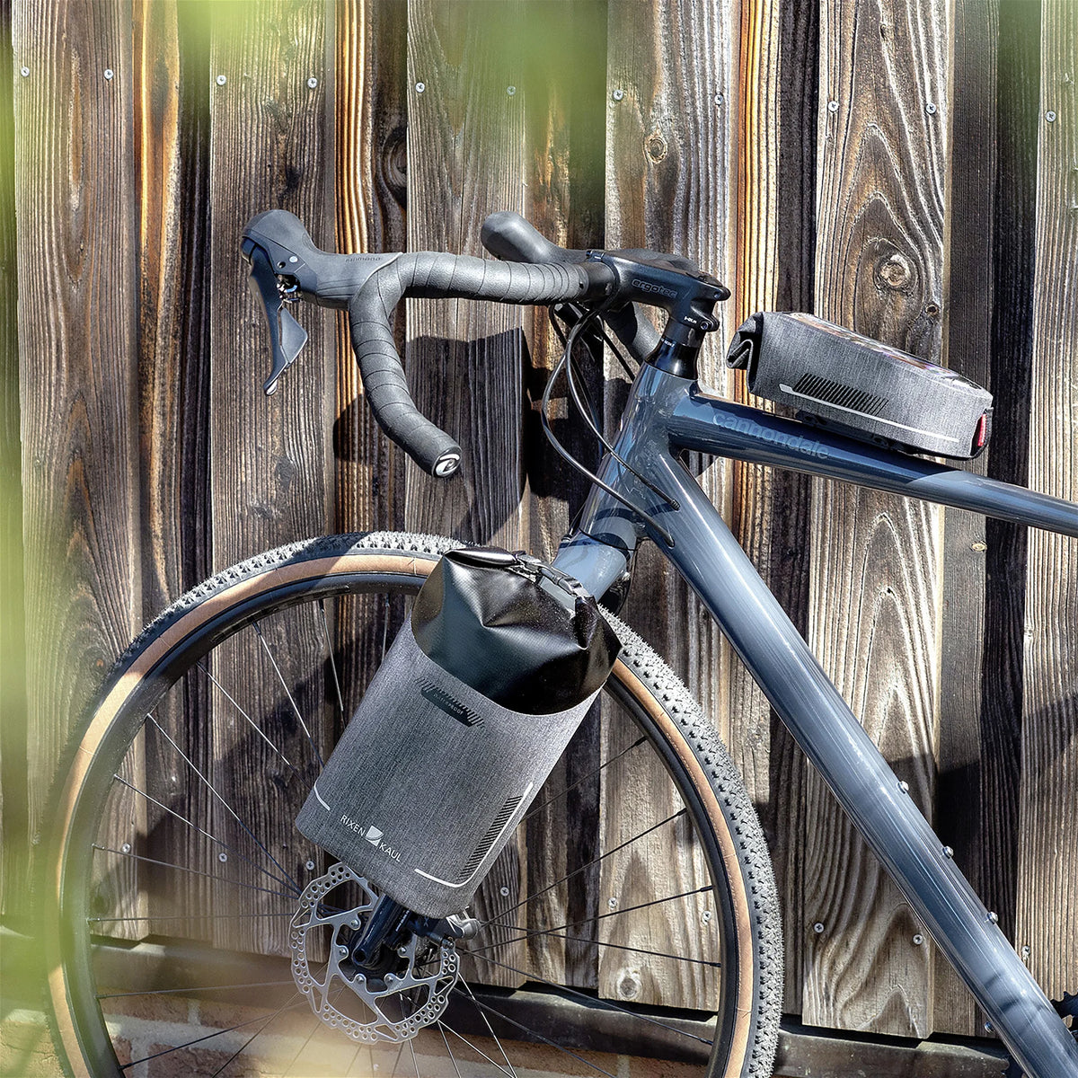 KLICKfix Gabeltasche Bikepack Waterproof 1L - grau