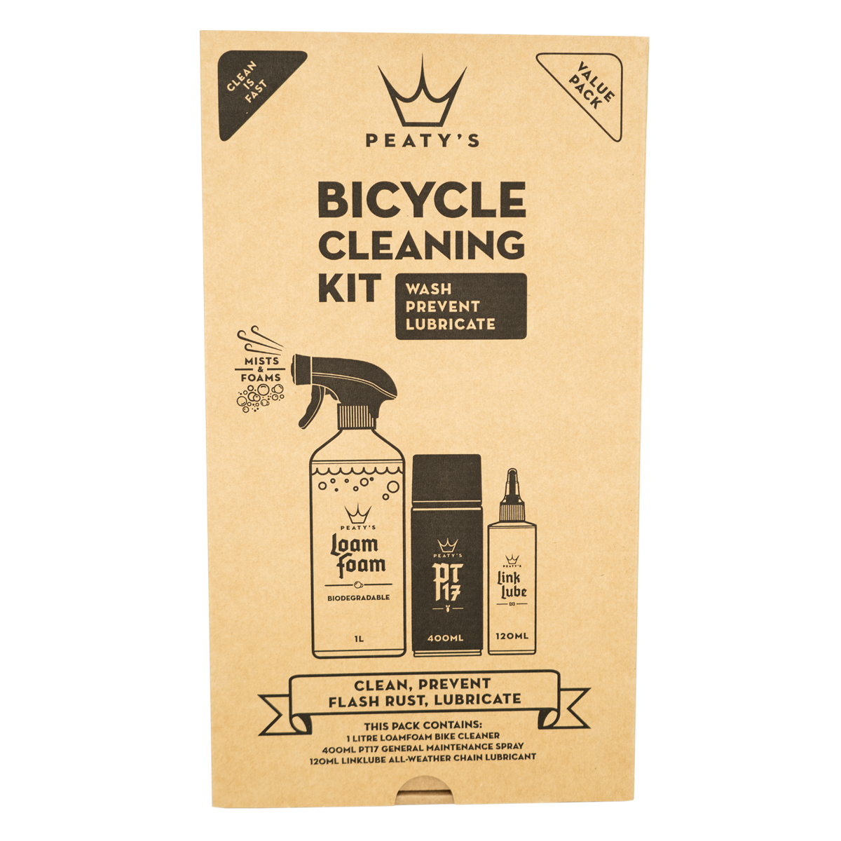 Gift Box - Bicycle Cleaning Kit - Wash Prevent Lubricate