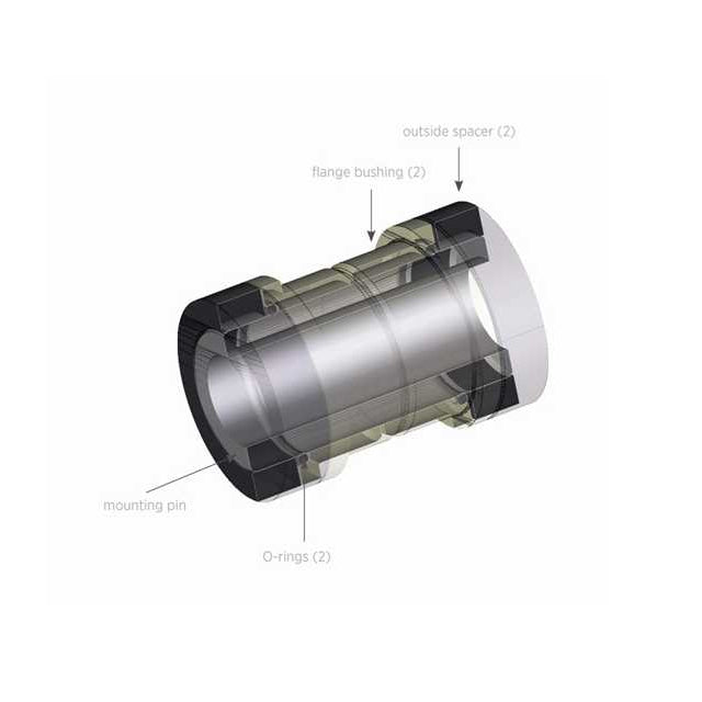 Shock absorber bushings 5-piece - 8 mm bore