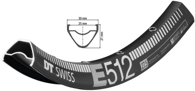 E 512 Enduro Felge 27.5 " - schwarz DT-Swiss