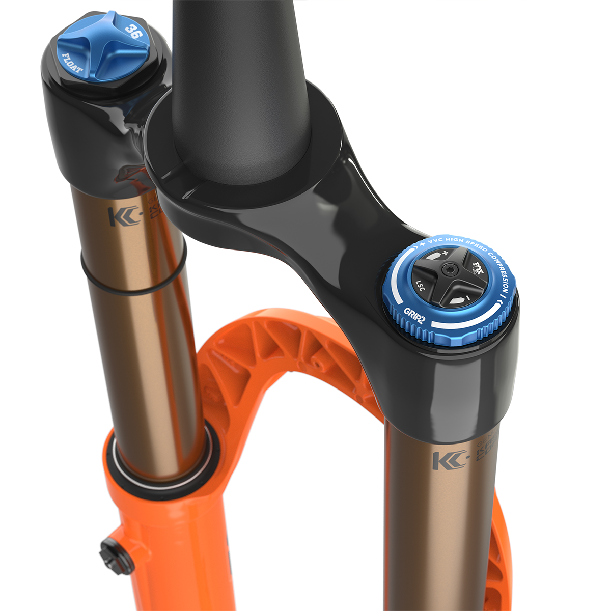 36 Float 27,5 Zoll 160 mm 44 mm Offset - Orange/Schwarz