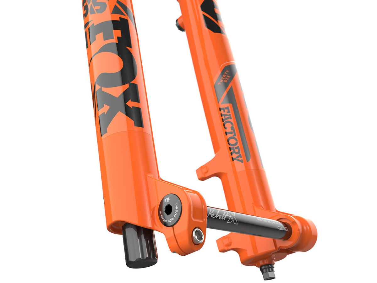 36 Float Factory 27,5 Zoll 160 mm Federweg  Grip2 15x110 mm QR 44 mm Offset - Orange/Schwarz Fox Shox