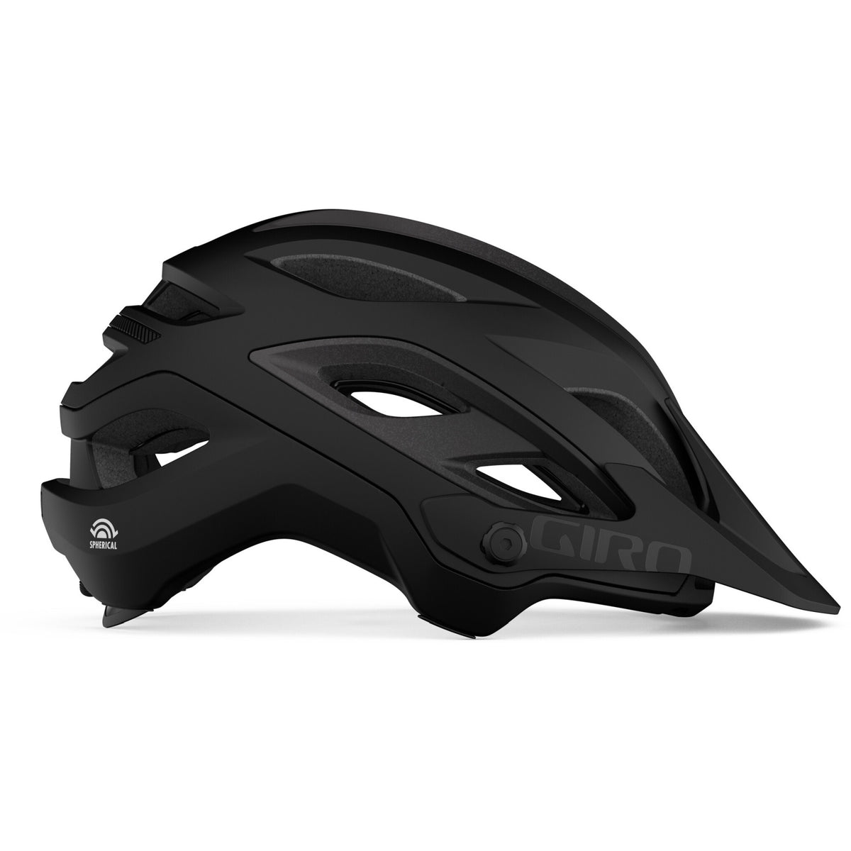 Merit Spherical fietshelm - mat zwart/glans zwart