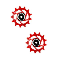 Jockey wheels derailleur pulleys - 13 teeth - Red 