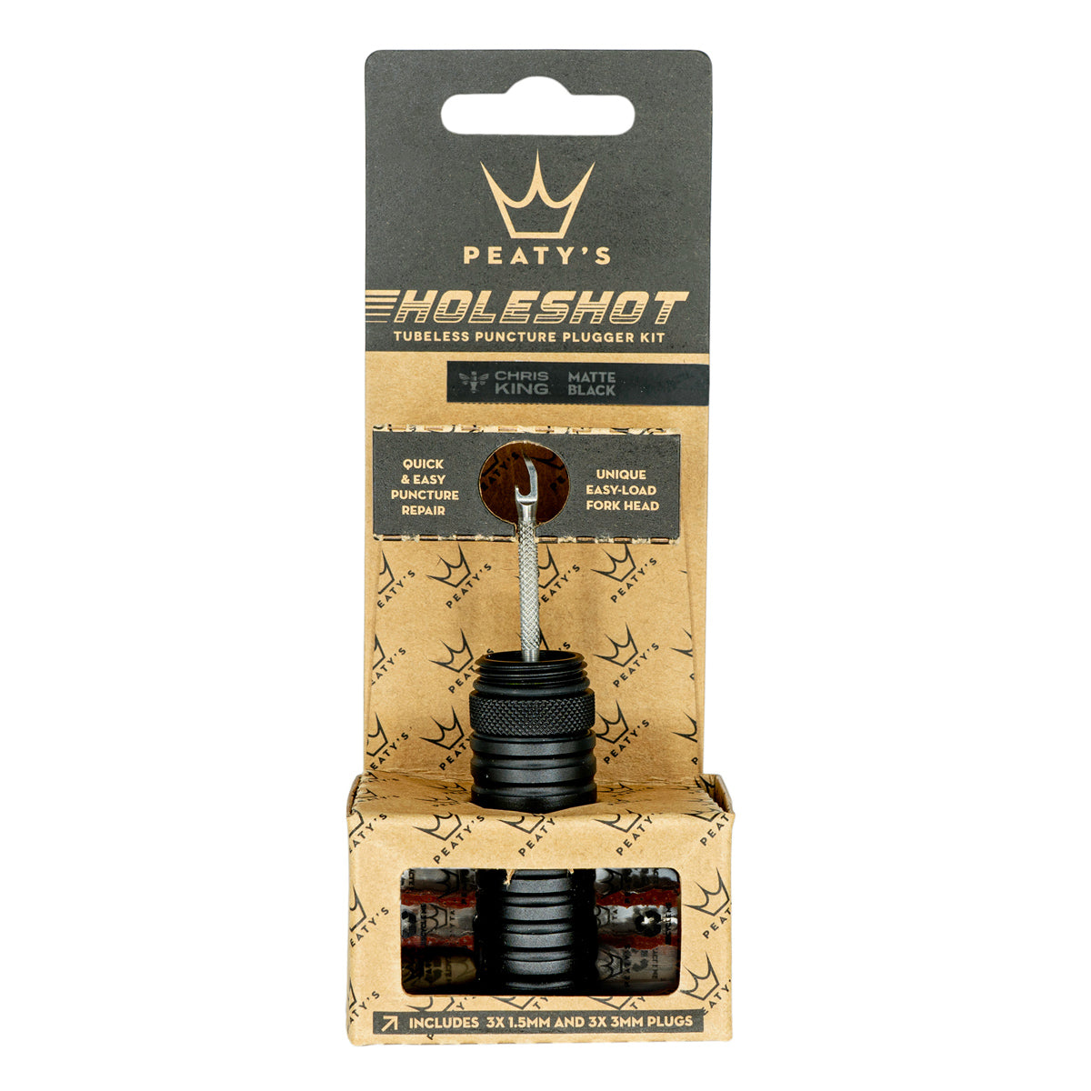 Holeshot Tubeless Puncture Plugger Kit - Black